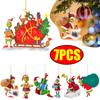 7pc Christmas Pendants Merry Christmas Decor Hanging String Craft Design Decor For And Crafts Christmas Holiday Wedding Party Supply