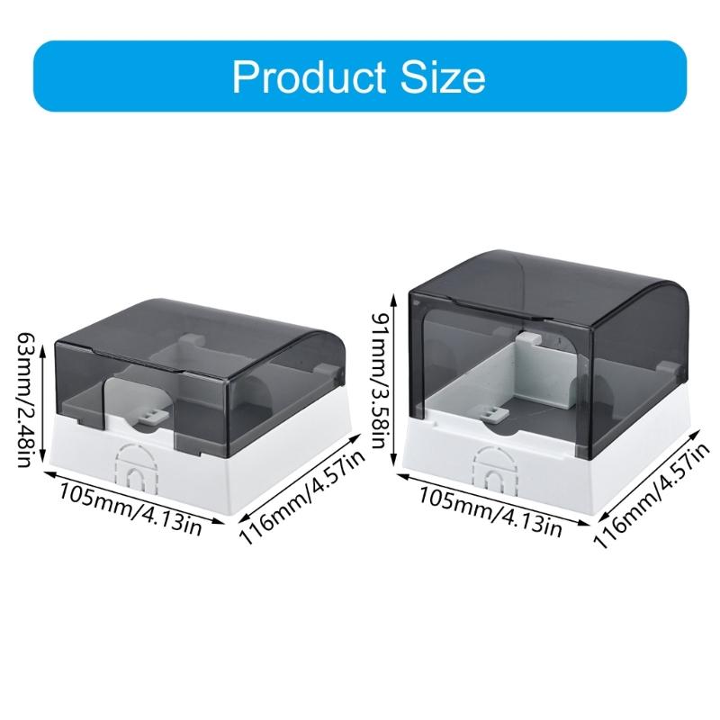 86 Type Outdoor Socket Waterproof Box Socket Case Receptacle Protector Plastic Electrical Outlet Cover Dustproof Box