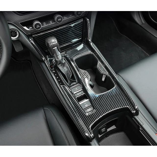 Центральная консоль из углеродного волокна, панель коробки передач, крышка прикуривателя, отделка для Honda Accord