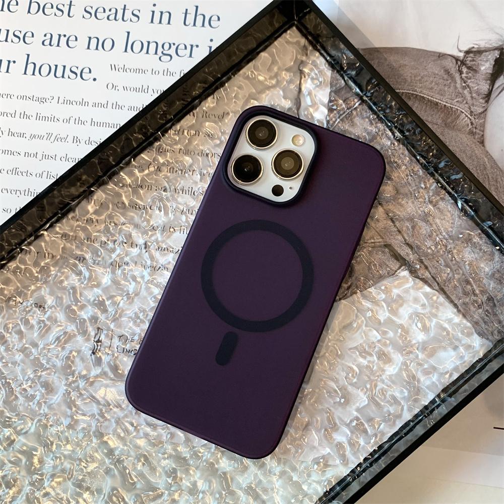 Матовый Ультратонкий Чехол для Magsafe Для iPhone 17 16 15 14 13 12 Pro Max Plus Магнитная Беспроводная Зарядка Жесткий ПК Полупрозрачная Крышка