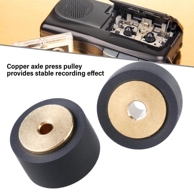11.8x7x6.5мм/11.8x8x6.5мм Прижимной ролик для магнитофона Медь Резина Подшипник Лента Шкив Лентопротяжный механизм Колесо