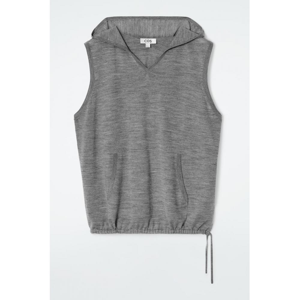 COS Толстовка без рукавов из японской мериносовой шерсти