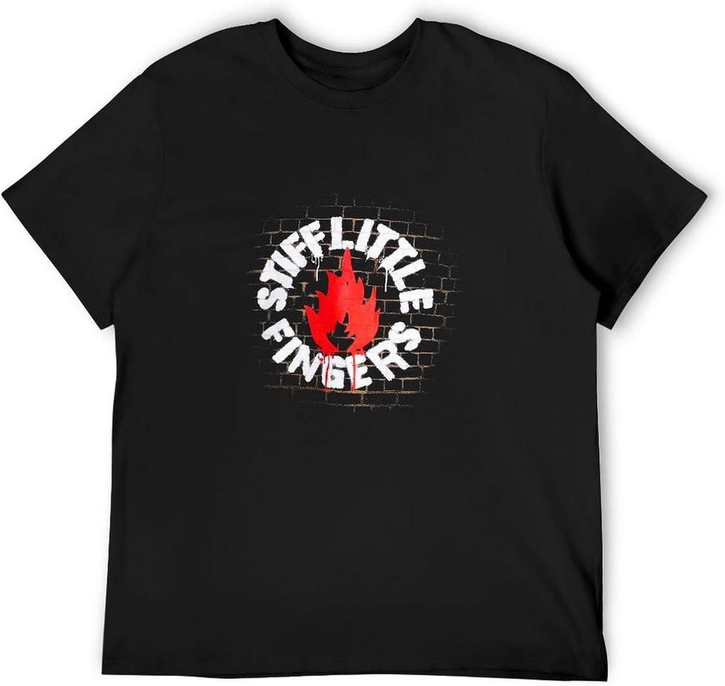 Men's T Shirts Stiff Little Fingers Black