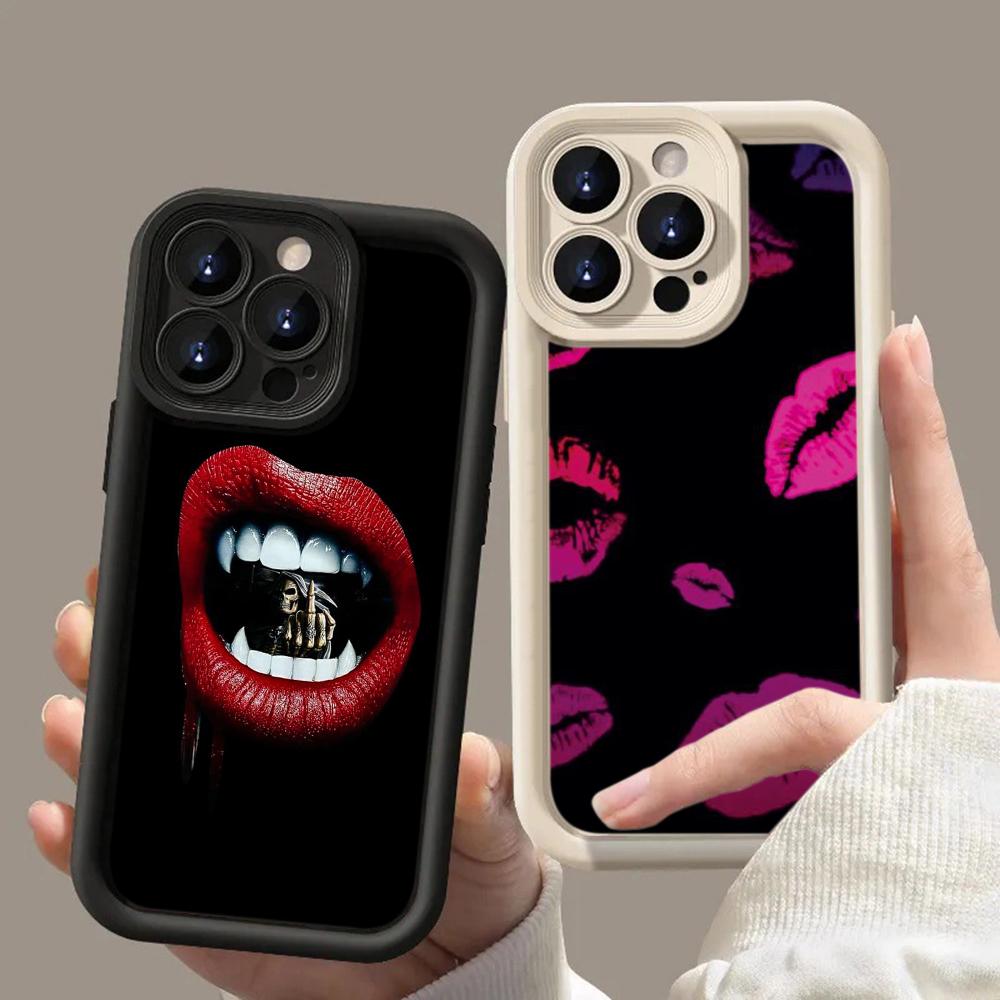 LZ19 Lips kiss art силиконовый чехол для телефона Xiaomi 11 Lite 5G 14T Redmi 14C 13C A3 Note 12 11 9 10 13 Pro Plus противоударный задний чехол