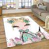 Милый ковер с мультяшной феей-балериной для декора гостиной, спальни, нескользящее украшение для дивана, придверный коврик для детей