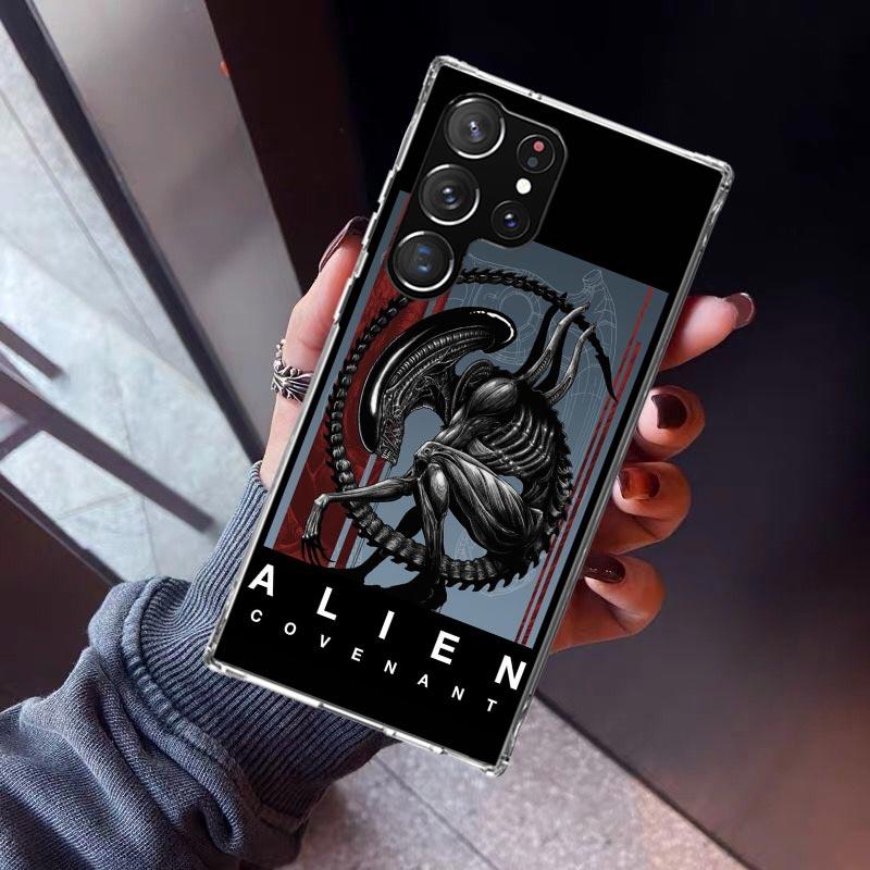 Cool A-Alien X-Xenomorph Phone Case For Samsung Galaxy S26 S25 Edge S24 S23 Ultra S22 Plus S21 S20 FE Soft TPU Back Cover Funda