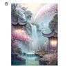 5D Красочные стразы Алмазный художественный комплект Вышивка Цветок Бабочки Водный пейзаж Узор DIY Ремесло Взрослые дети Набор для рисования стразами