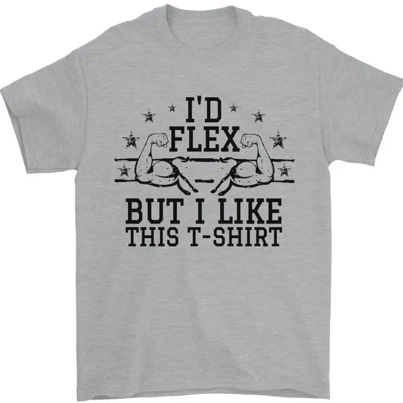 Maglietta Divertente Da Uomo Gym Id Flex Ma Mi Piace 100 Cotone T Shirt