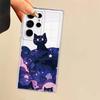Чехол для телефона Samsung Galaxy Note 20 Ultra 10 S23 Ultra S22 FE S26 S21 S24 S20 Plus S25 Edge Черный Кот Звездная Ночь