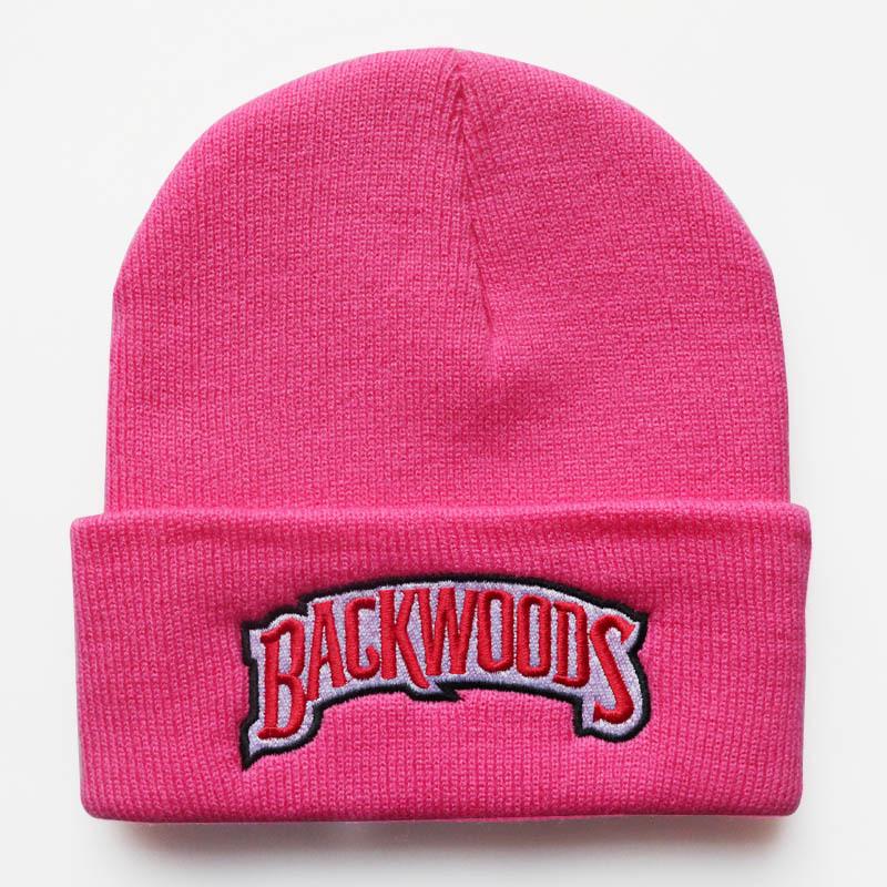 Autumn and winter letters for men and women BACKWOODS Warm knitted hat with embroidery for students, pullover hat
