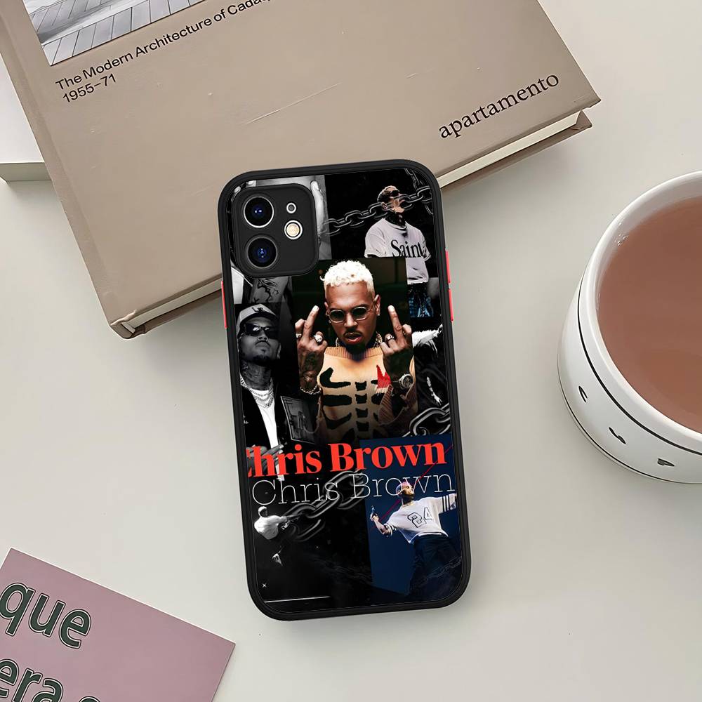 Chris Brown American Rapper Phone Case For IPhone 16 15 14 13 12 11 Pro Max 7 8 6 6s Plus Matte Cover