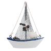 Sailing Model Home Decor Mediterranean Boat Sailboat Figure Delicate Mini Ship Ornament Crafts Wooden