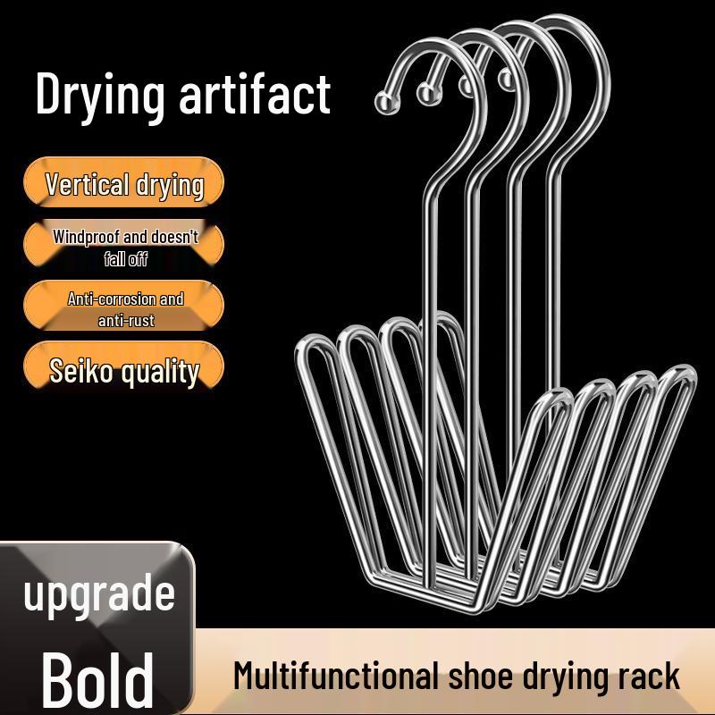 Прочная многофункциональная сушилка для обуви с крючками для использования на улице и на балконе