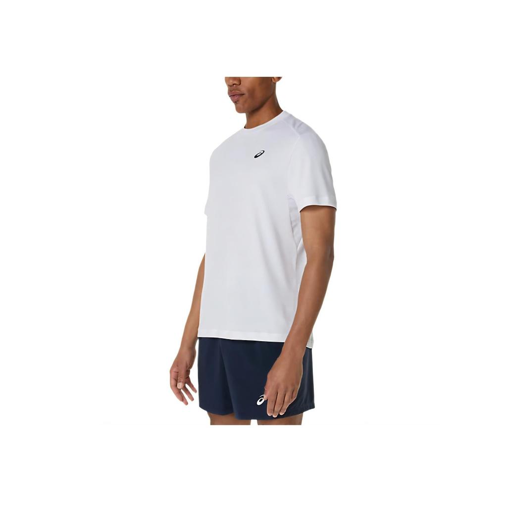 Asics Court Short Sleeve Top Tennis Soft Moisture Wicking Quick Dry Breathable Comfortable Casual T-Shirt Men Tops White 2041A339-100