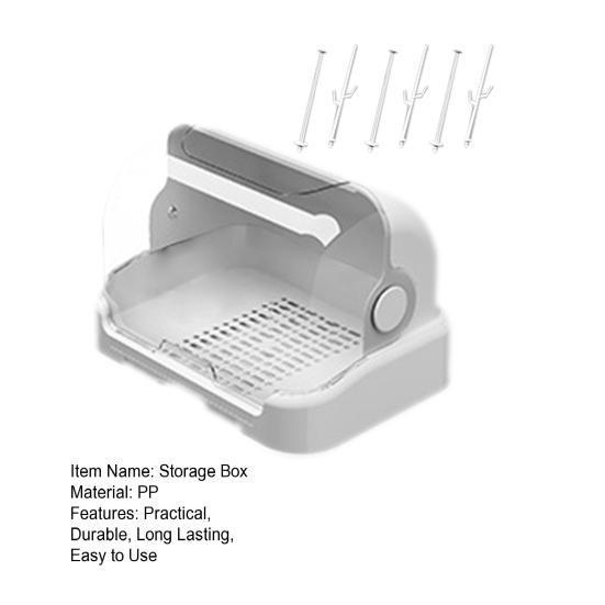 Baby Bottle Drying Rack with Transparent Lid Large Capacity Dustproof Easy to Clean Baby Bottle Storage Box with Removable Drain Tray