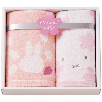 Подарочный набор полотенец Nishikawa Миффи, 22 x 25 x 6 см, Можно стирать, 100% хлопок, Миффи с цветами, Сделано в Японии, Розовый, 228716882