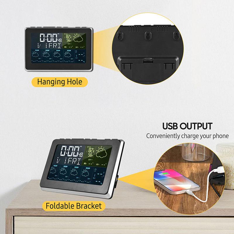 Tuya WiFi Smart Weather Station APP Control Цифровой монитор температуры и влажности, прогноз погоды на 5 дней, 3 модели будильников