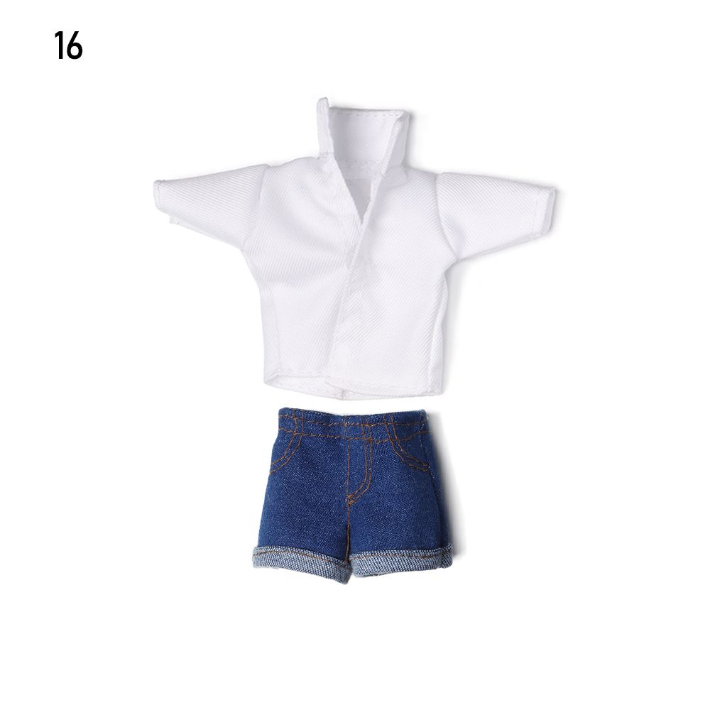 Toys Handmade Doll Accessories Tops Casual Skirts Navy Style Clothes Mini T-shirt Dressing Clothes