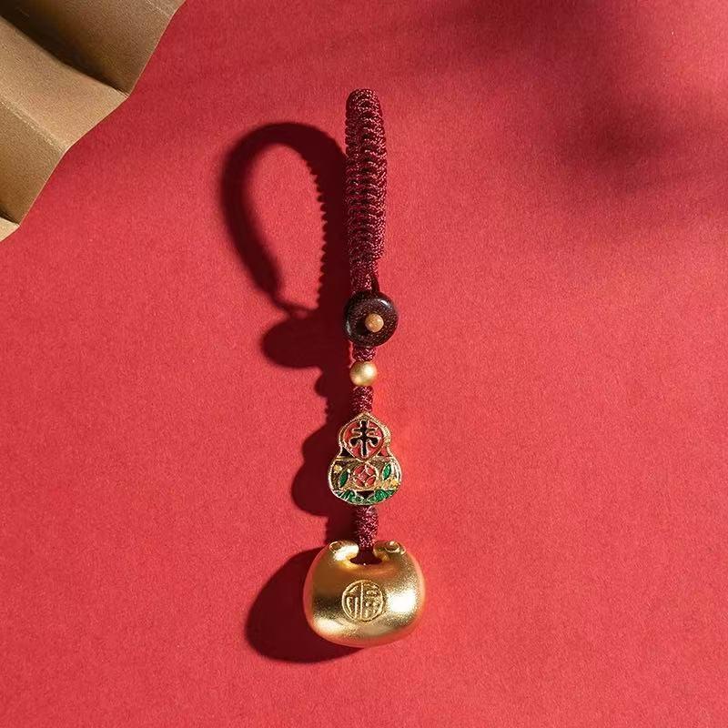 Винтажный Привлекающий Богатство Счастливый Брелок Шнурок для Телефона Китайский Стиль Ретро Брелок Подвеска для Сумки Шарм для Камеры Цепочка для Мобильного Телефона