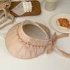 Женская шляпа от солнца с широкими полями, цветная, из резины, с полым верхом, защита от УФ, 2025 Новый летний тренд, шляпа-солнцезащита с бантом