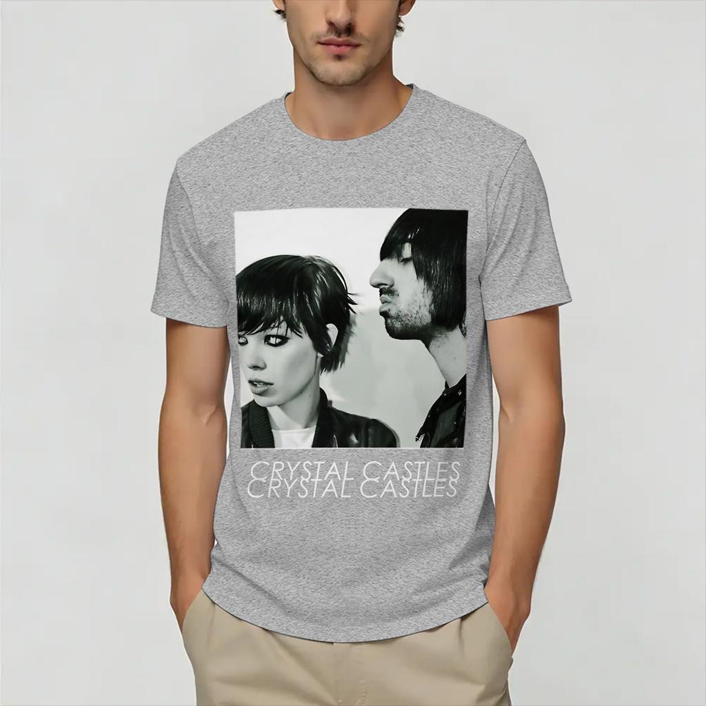 Crystal Castles T Shirt Summer Pure Cotton T Shirts For Unisex Harajuku Casual Tshirt Short Sleeves Y2K Fun Tops