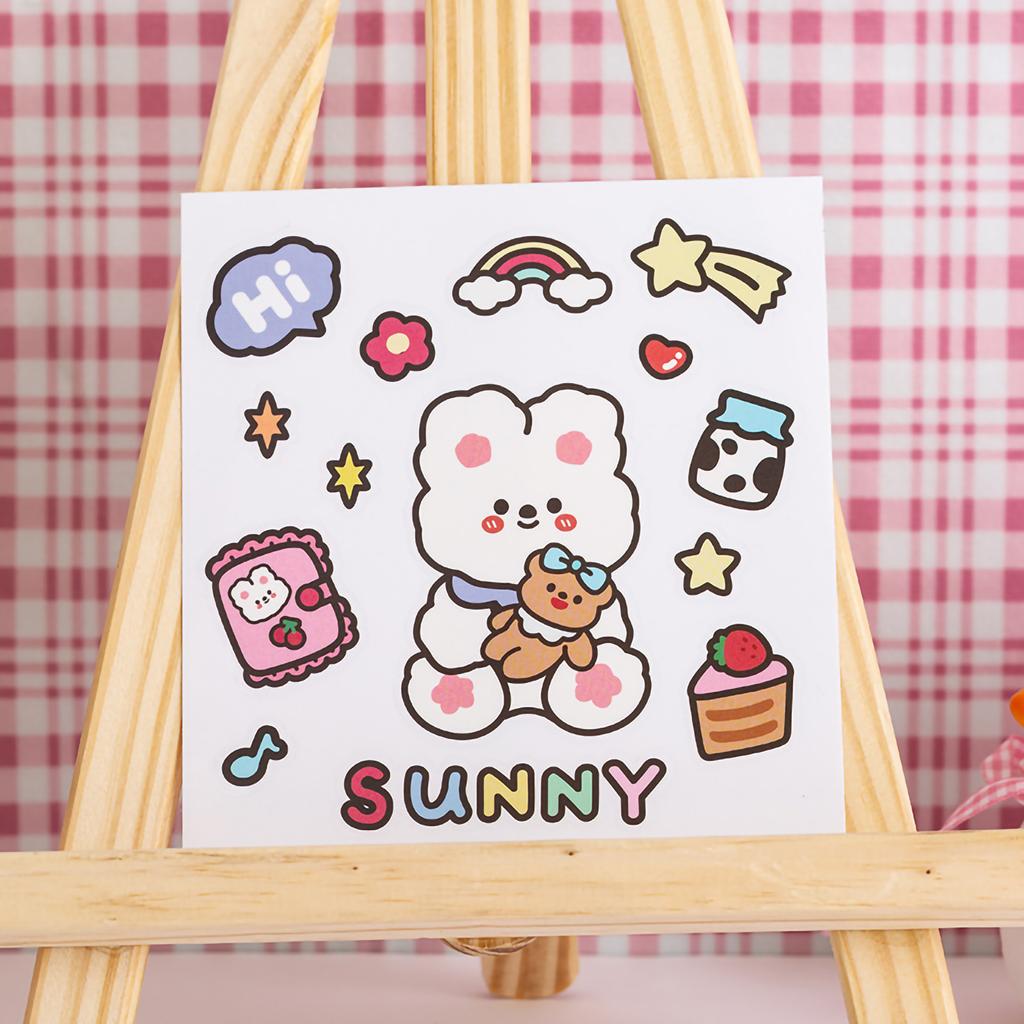 Наклейки Мультяшные милые наклейки Чашка для воды Ручные бухгалтерские книги Мобильный телефон ПВХ наклейки