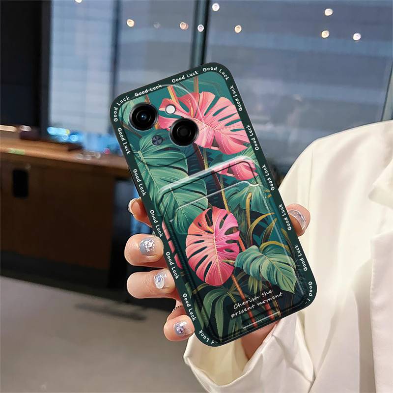 Cover Cute Phone Case For Tecno POP9 4G/Spark GO 1/KL4 Card Bag Back Cover Durable Dirt-resistant Graffiti Soft Case TPU