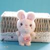 Cute Plush Rabbit Keychain Fluffy And Adorable Stuffed Animal For Backpacks