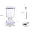 Kitchen Wet and Dry Separation Pickle Jar with Forks Plastic Inverted Storage Holder Wet Dry Dispenser Flip Top Container