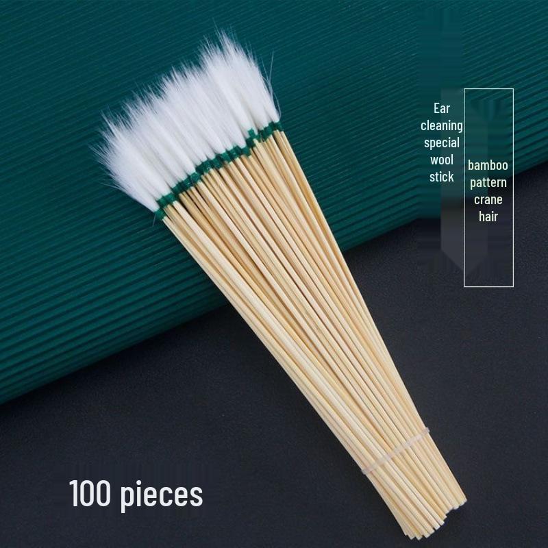 Профессиональный набор для чистки ушей: Серебряная игла, гусиное перо, куриное перо, ушные палочки из конского хвоща