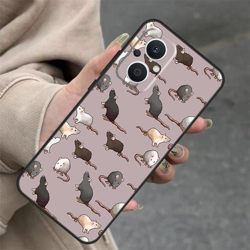 Милый Мультяшный Животный Крыса Чехол Для OPPO Reno 8T 13F 14F 12F 11F 10 12 13 14 Pro 7 8 Lite OPPO Find X8 X6 X9 Pro Обложка