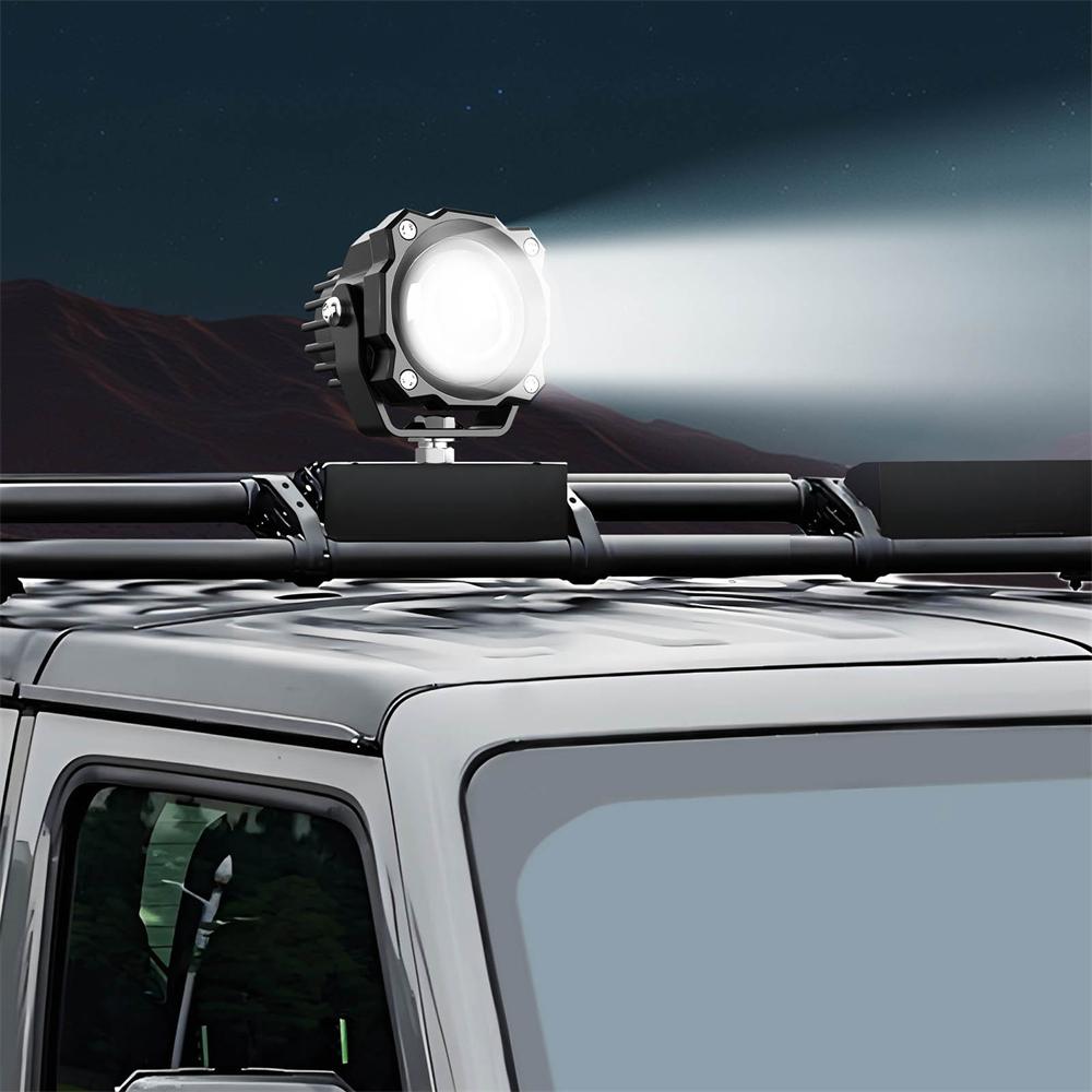 2x 3" 72W LED Light Pods Truck ATV UTV Offroad Driving Fog Lamp Spot Flood Beam