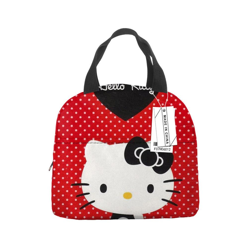 Сумка-ланчбокс Hello Kitty Большой вместимости Мешок для риса Сумка для бенто Сумка-тоут Водонепроницаемый Ланч-бокс Термосумка