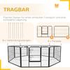 Steel 8 Panel Dog pen Pet Puppy PlayPen Grey