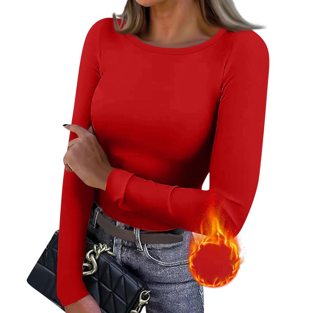 Женская осенне-зимняя футболка с зауженным низом, модный повседневный однотонный свитер с V-образным вырезом и длинными рукавами