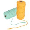 2 шт. 100 метров хлопковой пряжи, вязальный шнур, плетеная макраме ручная работа, сделай сам, ремесло, зеленый, желтый