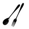 Pearl Metal Dessert Fork 2 Piece Set Limited Black Titanium Plated BLKP Black [BLKP] Spoon/Dessert AZ-5030