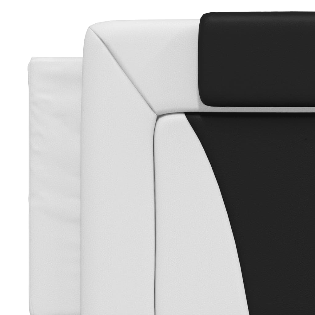 Headboard Cushion Viana White and Black 160 cm Artificial Leather