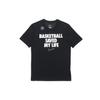 Повседневная баскетбольная футболка с коротким рукавом и круглым вырезом, мужские топы, черные CD1132-010