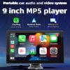 9-дюймовый сенсорный экран Автомобильный MP5-плеер Беспроводной Carplay/Android Авто Bluetooth Радио Многоязычная поддержка камеры заднего вида