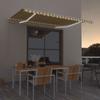 Maison Exclusive - Auvent manuel rétractable avec LED 400x350 cm Jaune et blanc