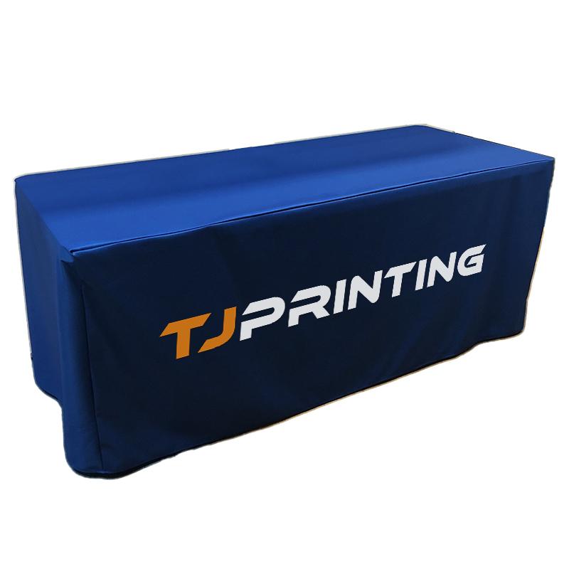 High-End CMYK Printed Table Cloths with Vivid Advertising Images for Banquets