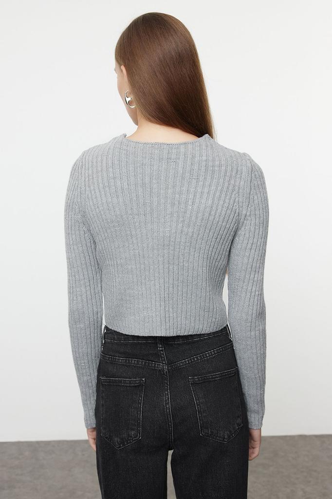 Women's Fashion Stylish Cardigan Pink Crop Blouse-Cardigan Set Knitwear Cardigan