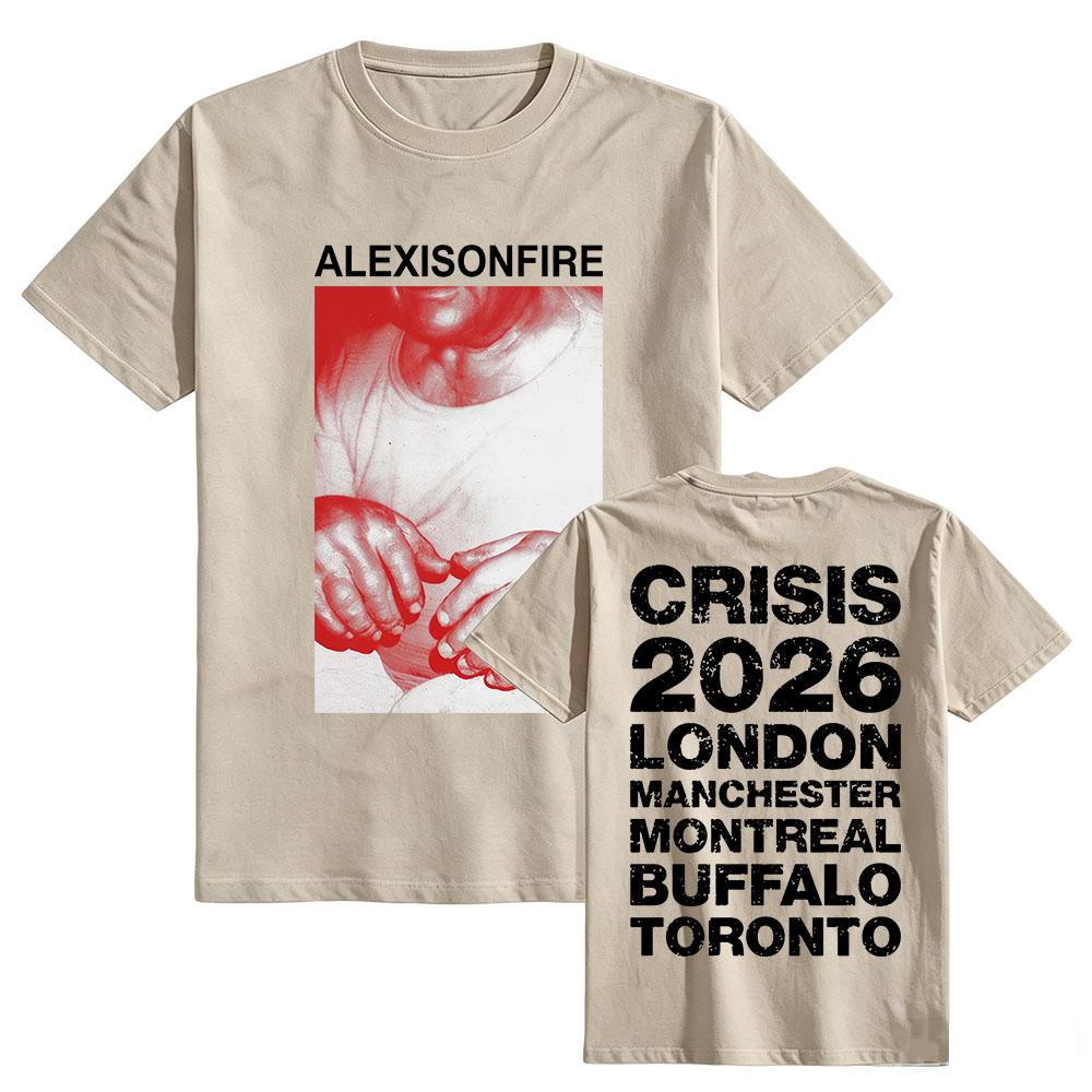 Alexisonfire Crisis Tour T-Shirt Cotton Short Sleeve Summer Tshirts Unisex Streetwear Graphic Print Merch Tees Women Men Clothes