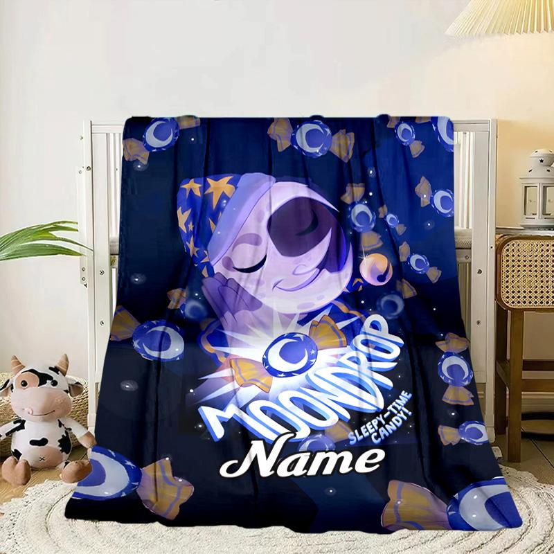 Custom Name Daycare Moon Drop Adventure Blanket bed sofa Blanket Flannel Blanket for Camping, Hiking, Picnic Essentials,gift for family and friends