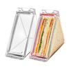 2Pcs Rectangular Sandwich Container Snap Lock Sealing Lid Sandwich Case Sandwich Holder  Lunch Carry