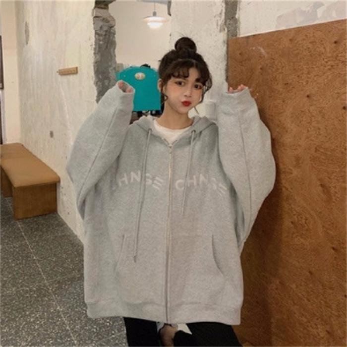 Women Long Sleeve Hooded O Neck Loose Pullovers Female Tops Solid Color Sweatshirts