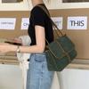 Autumn Winter Women Retro High-Grade Faux Suede Shoulder Bag Korean Fashion Design Large Capacity Messenger Bag Commuter Pack