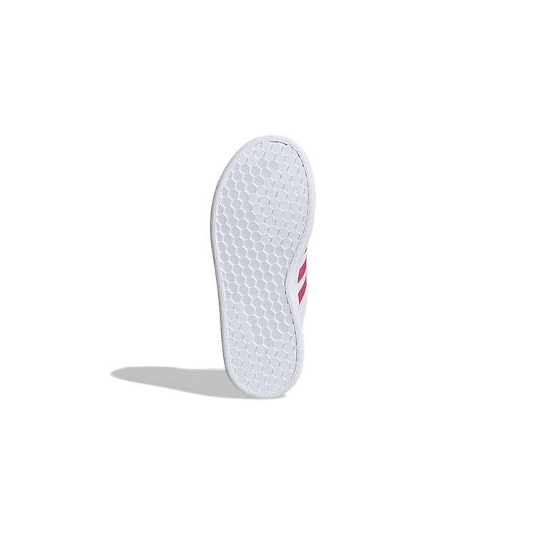 Adidas Neo GRAND COURT Abrasion Resistant Low top Kids' Skateboarding Shoes White Children Aged 3 7 Years Old EG3811