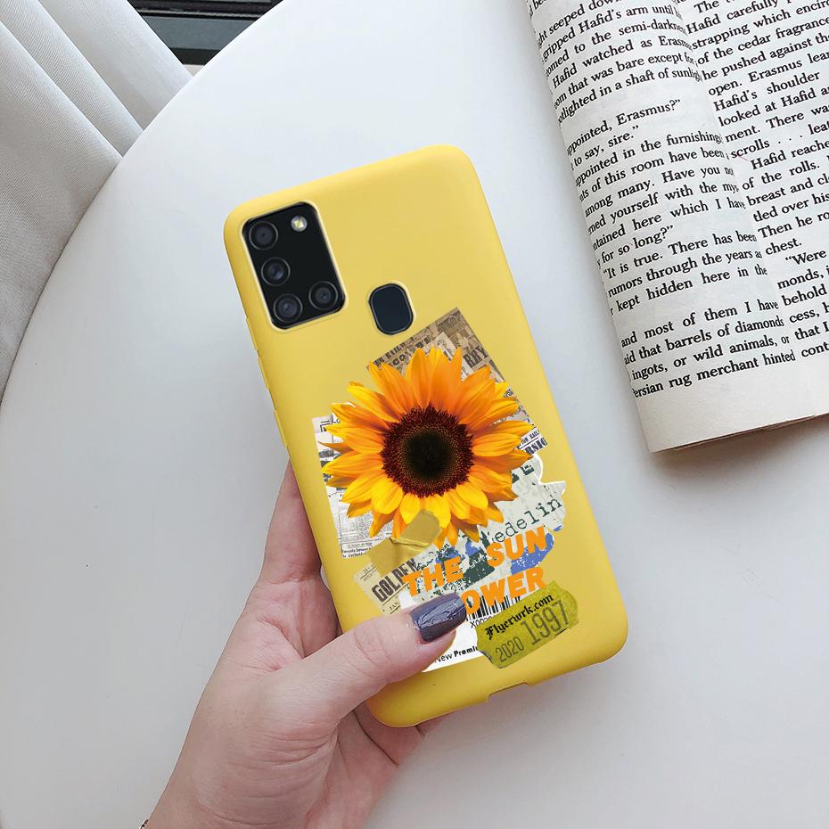 Чехол для Samsung Galaxy A21S Силиконовый Мягкий ТПУ Чехлы Бампер для Samsung A21S Чехол A217F A 21S A21 S 6.5" телефона Задняя крышка чехлы